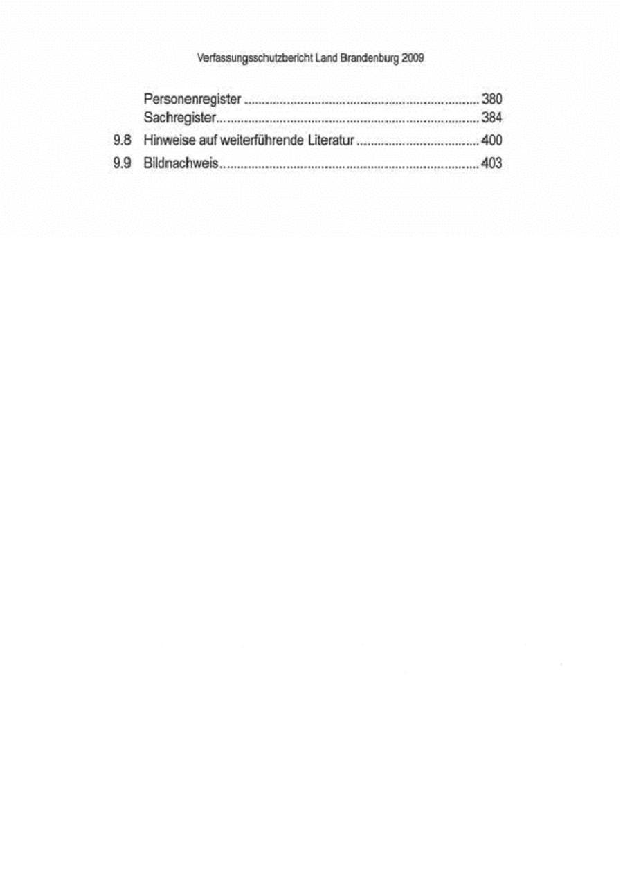 Seite 12 des Verfassungsschutzbericht 2009 Brandenburg
