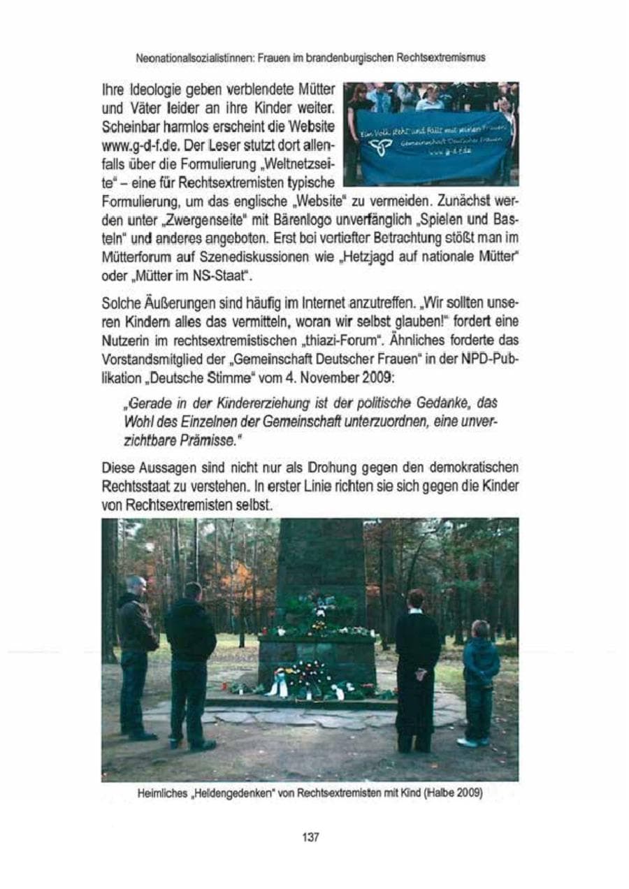 Seite 139 des Verfassungsschutzbericht 2009 Brandenburg