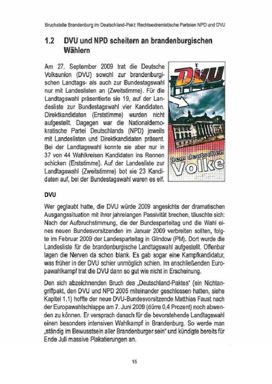 Seite 17 des Verfassungsschutzbericht 2009 Brandenburg