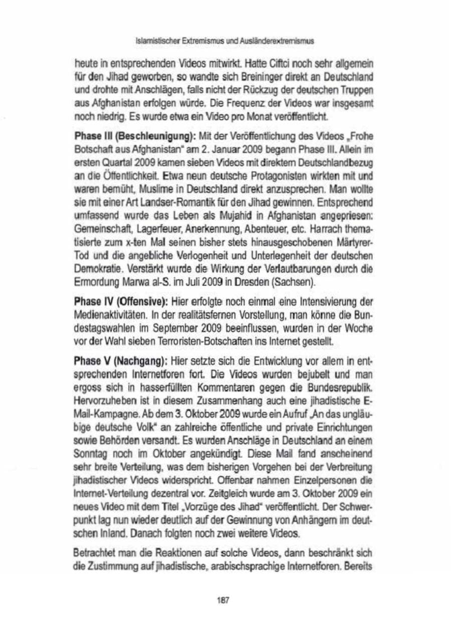 Seite 189 des Verfassungsschutzbericht 2009 Brandenburg