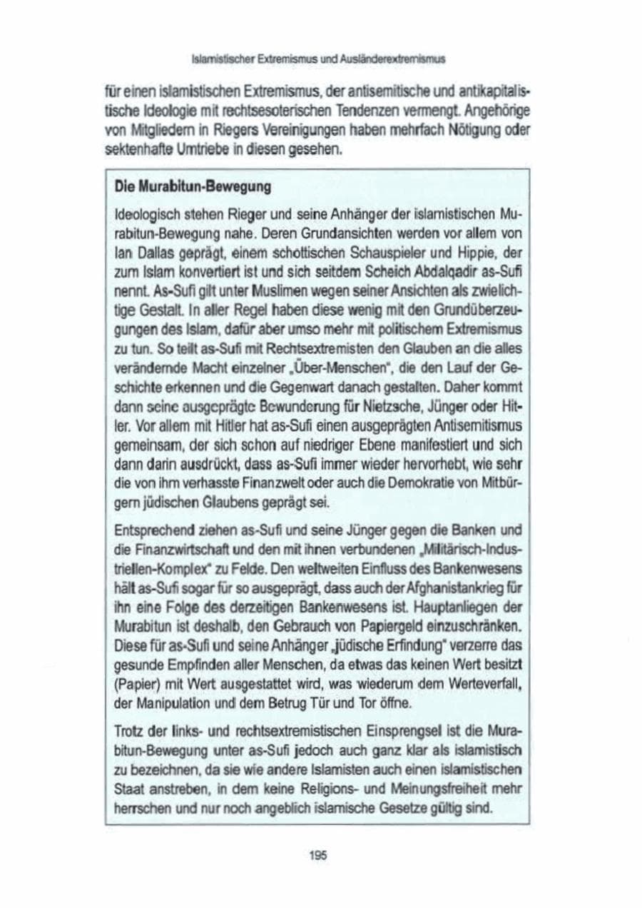 Seite 197 des Verfassungsschutzbericht 2009 Brandenburg