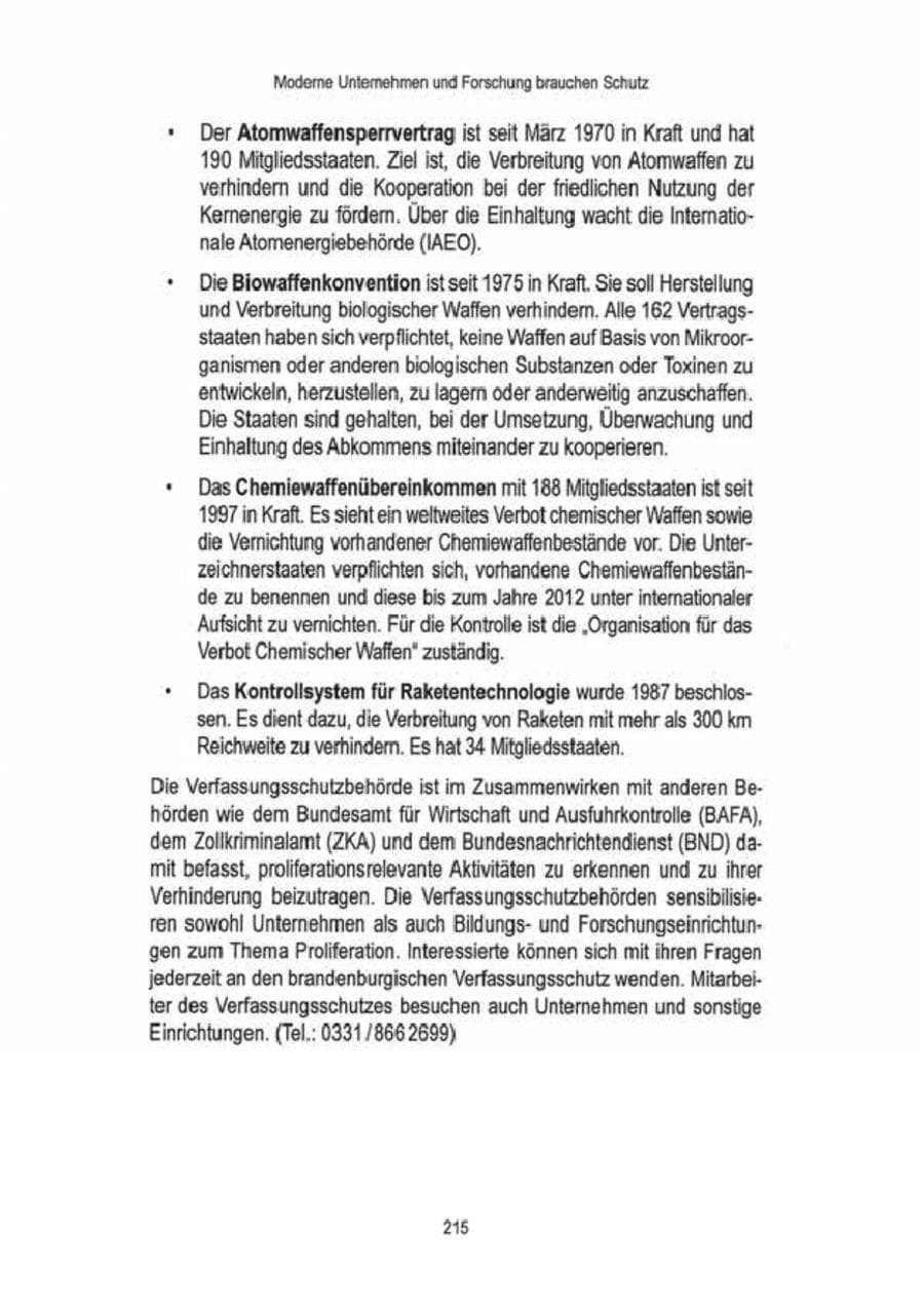 Seite 217 des Verfassungsschutzbericht 2009 Brandenburg