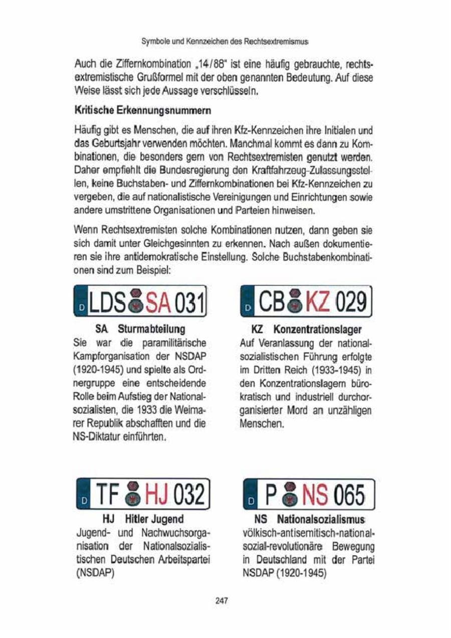 Seite 249 des Verfassungsschutzbericht 2009 Brandenburg
