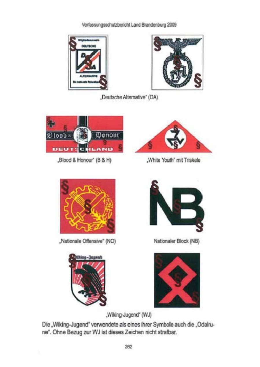 Seite 264 des Verfassungsschutzbericht 2009 Brandenburg