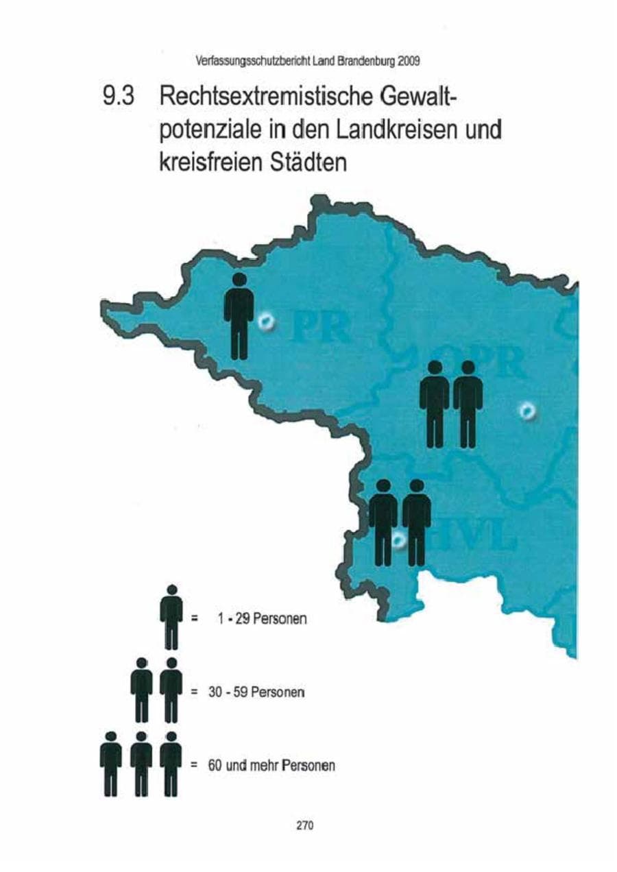 Seite 272 des Verfassungsschutzbericht 2009 Brandenburg