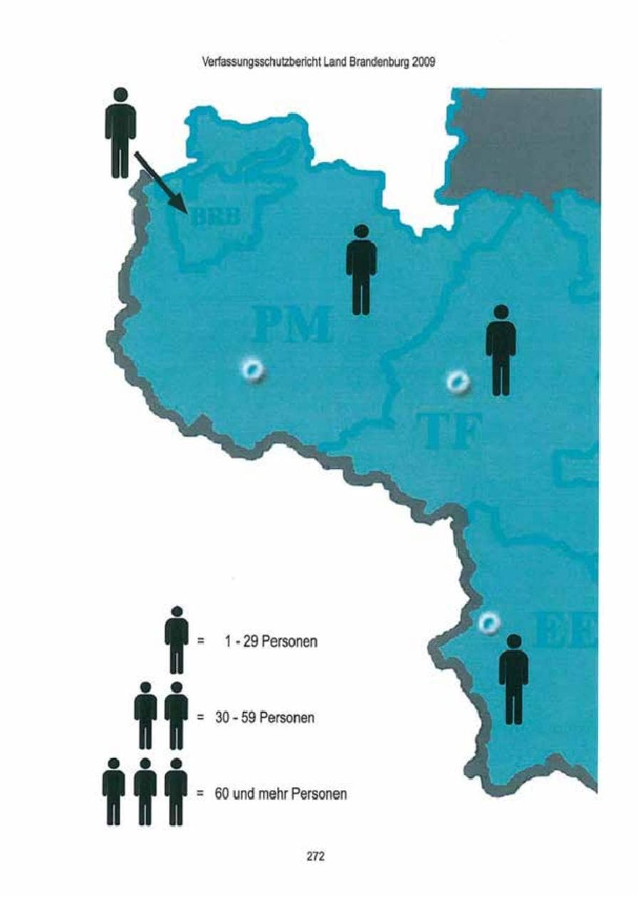 Seite 274 des Verfassungsschutzbericht 2009 Brandenburg