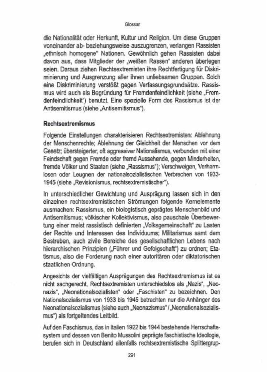 Seite 293 des Verfassungsschutzbericht 2009 Brandenburg