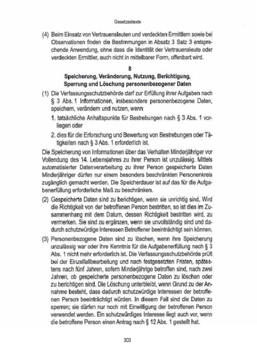 Seite 305 des Verfassungsschutzbericht 2009 Brandenburg