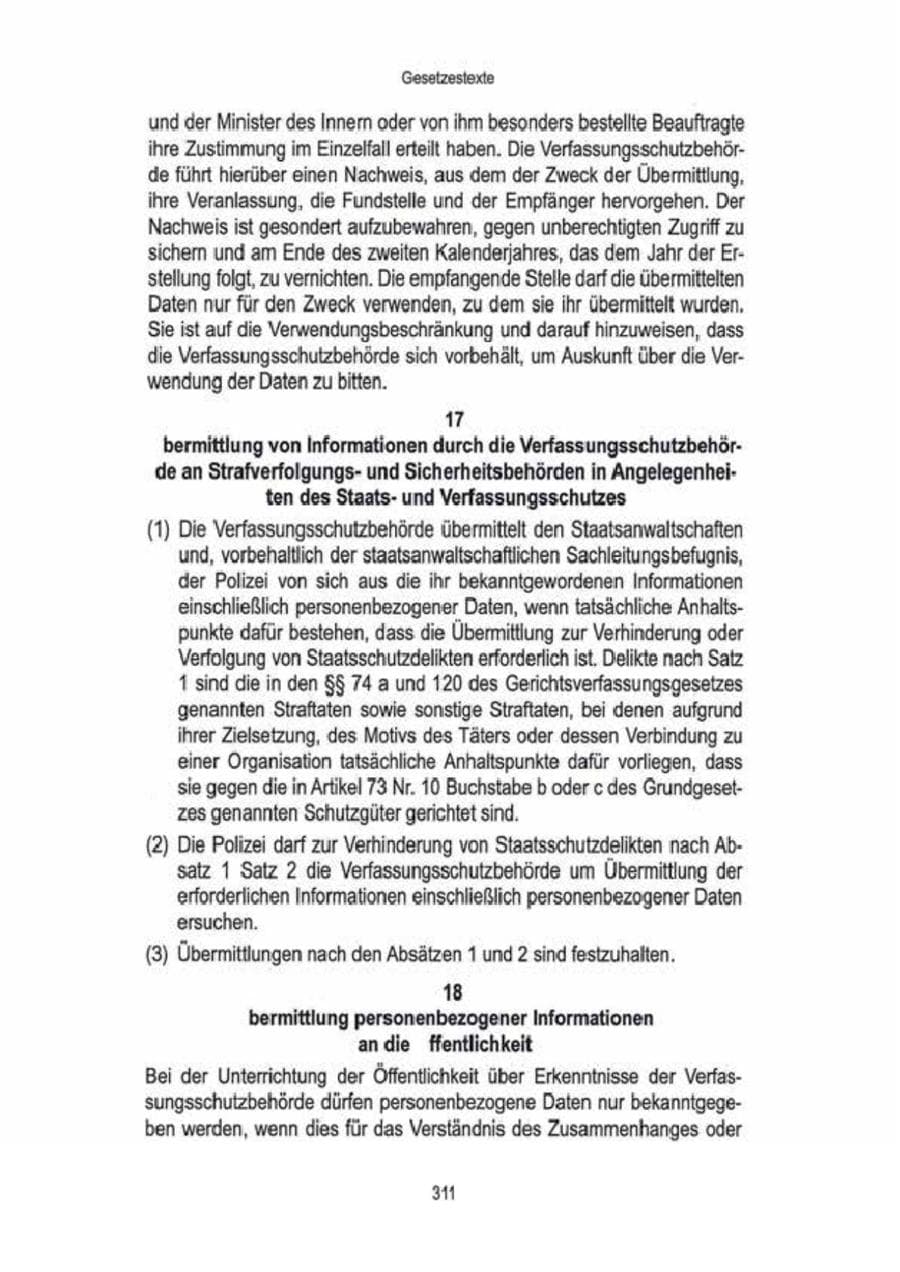 Seite 313 des Verfassungsschutzbericht 2009 Brandenburg