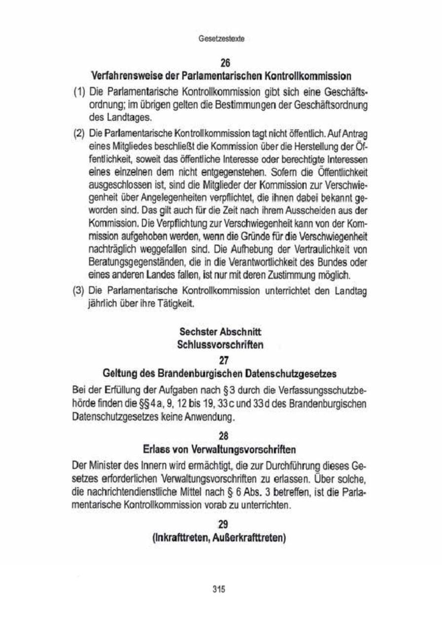 Seite 317 des Verfassungsschutzbericht 2009 Brandenburg