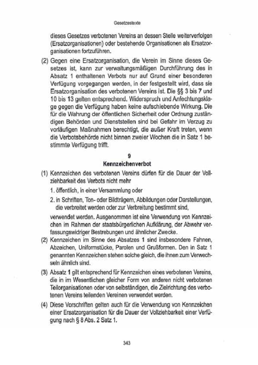 Seite 345 des Verfassungsschutzbericht 2009 Brandenburg