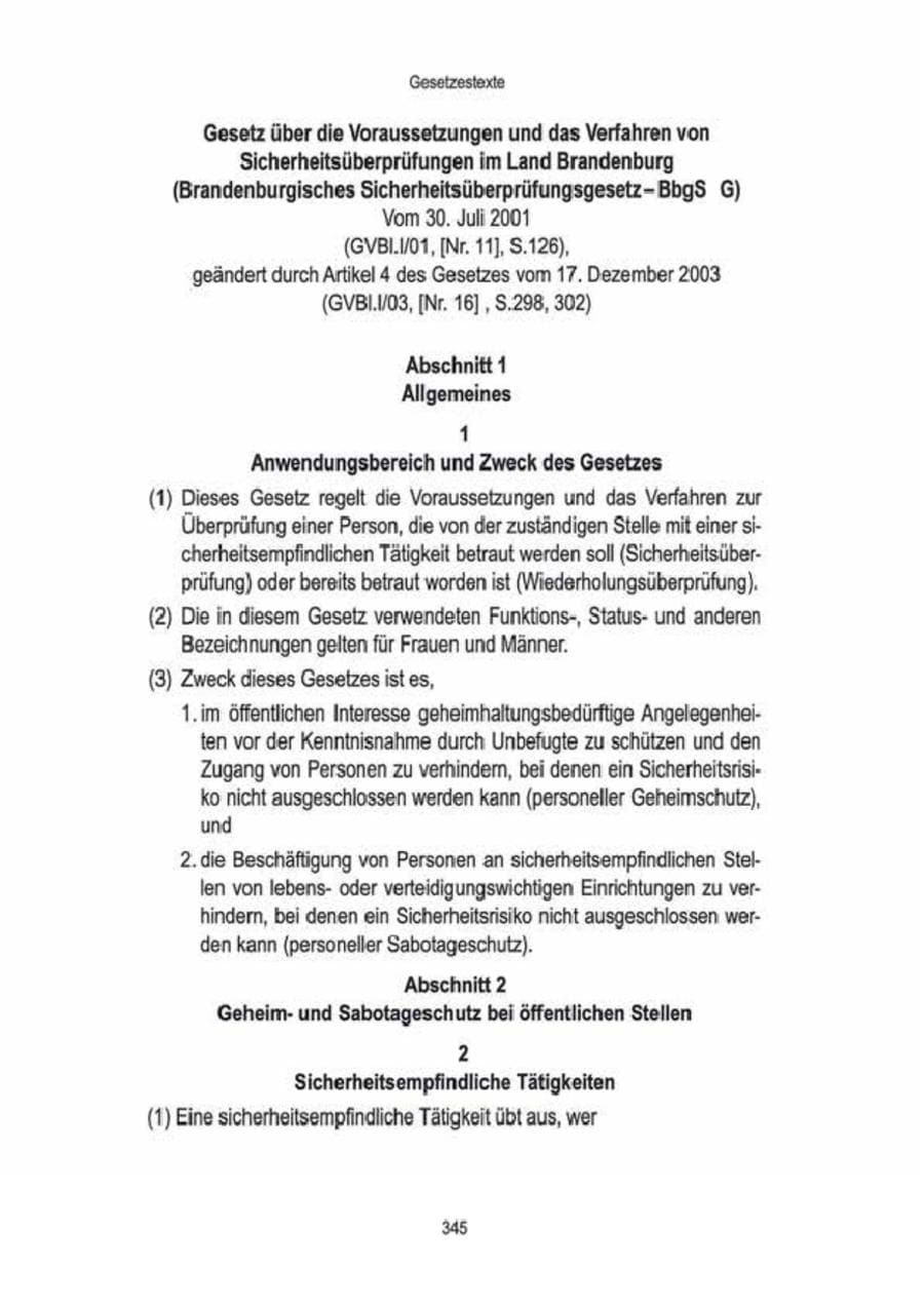 Seite 347 des Verfassungsschutzbericht 2009 Brandenburg