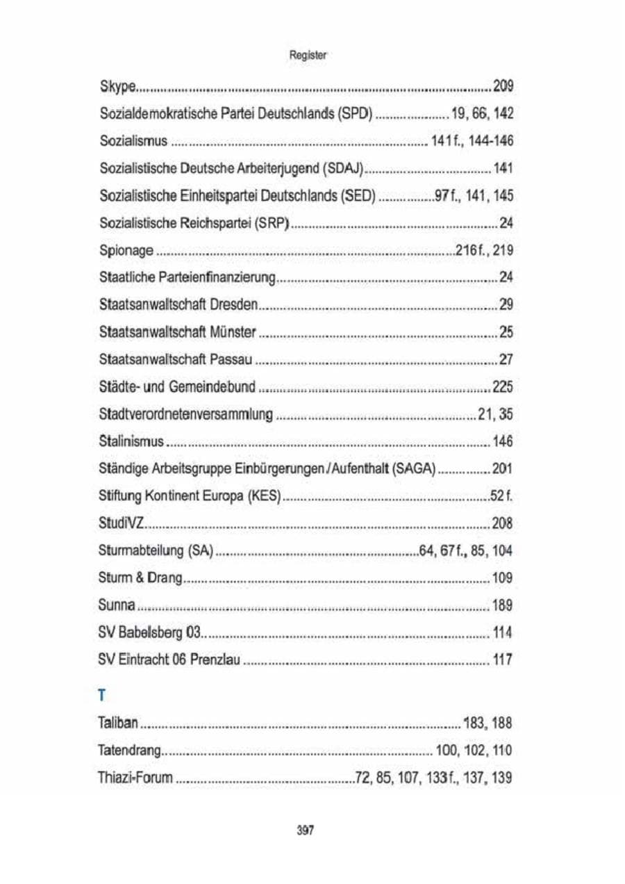 Seite 399 des Verfassungsschutzbericht 2009 Brandenburg