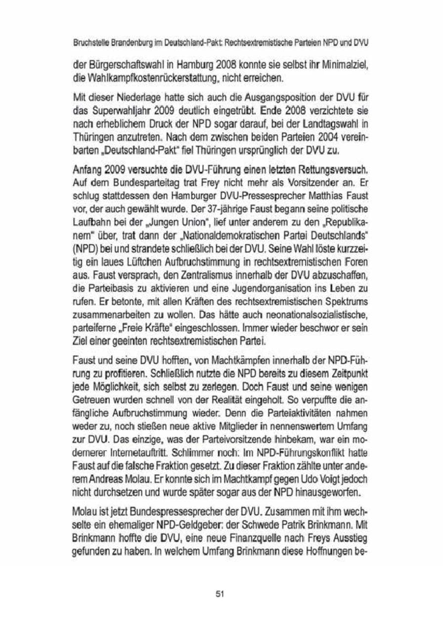 Seite 53 des Verfassungsschutzbericht 2009 Brandenburg