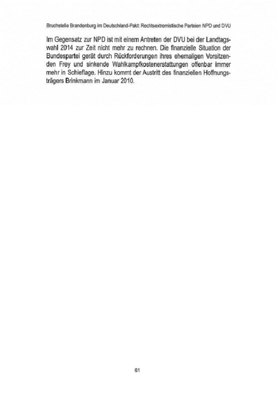Seite 63 des Verfassungsschutzbericht 2009 Brandenburg