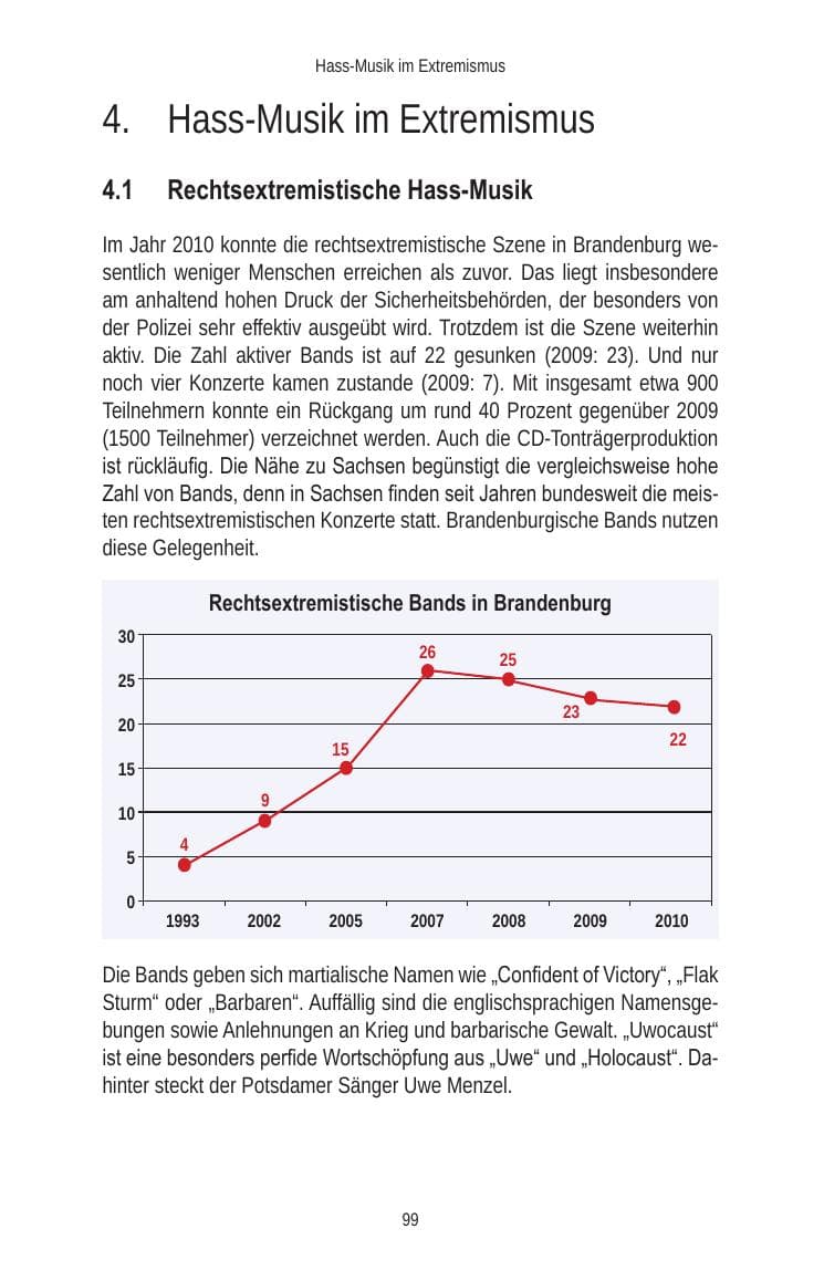 Seite 101 des Verfassungsschutzbericht 2010 Brandenburg