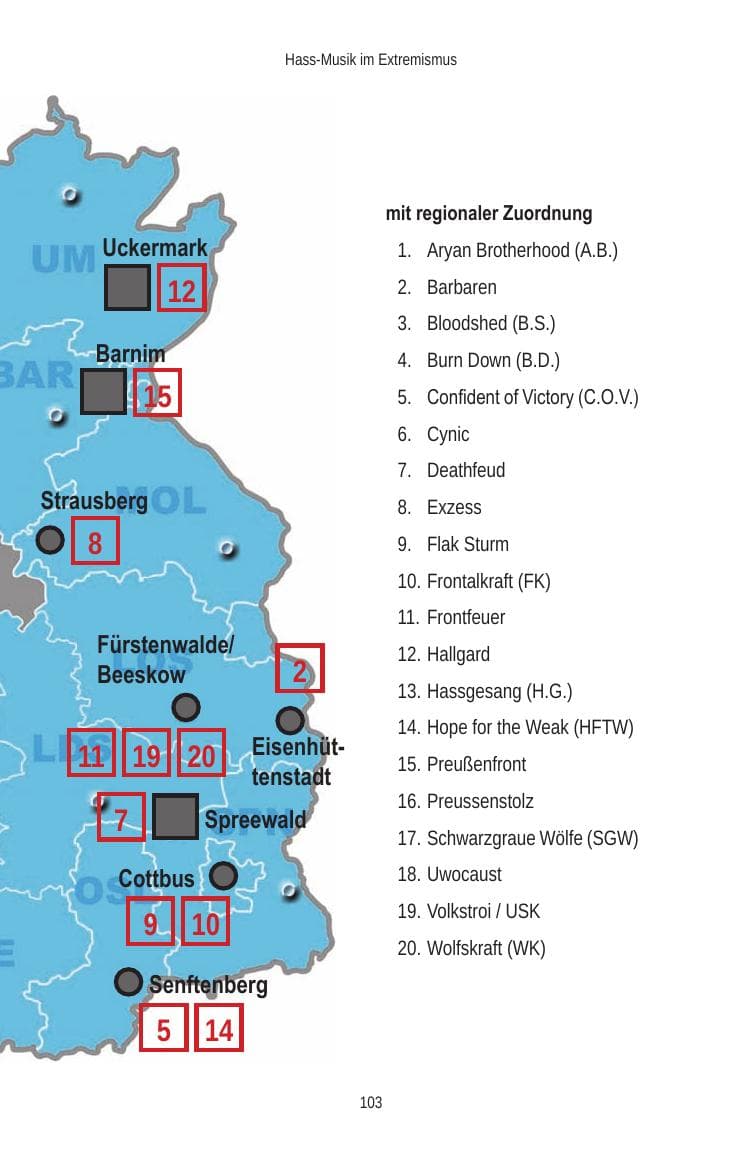 Seite 105 des Verfassungsschutzbericht 2010 Brandenburg