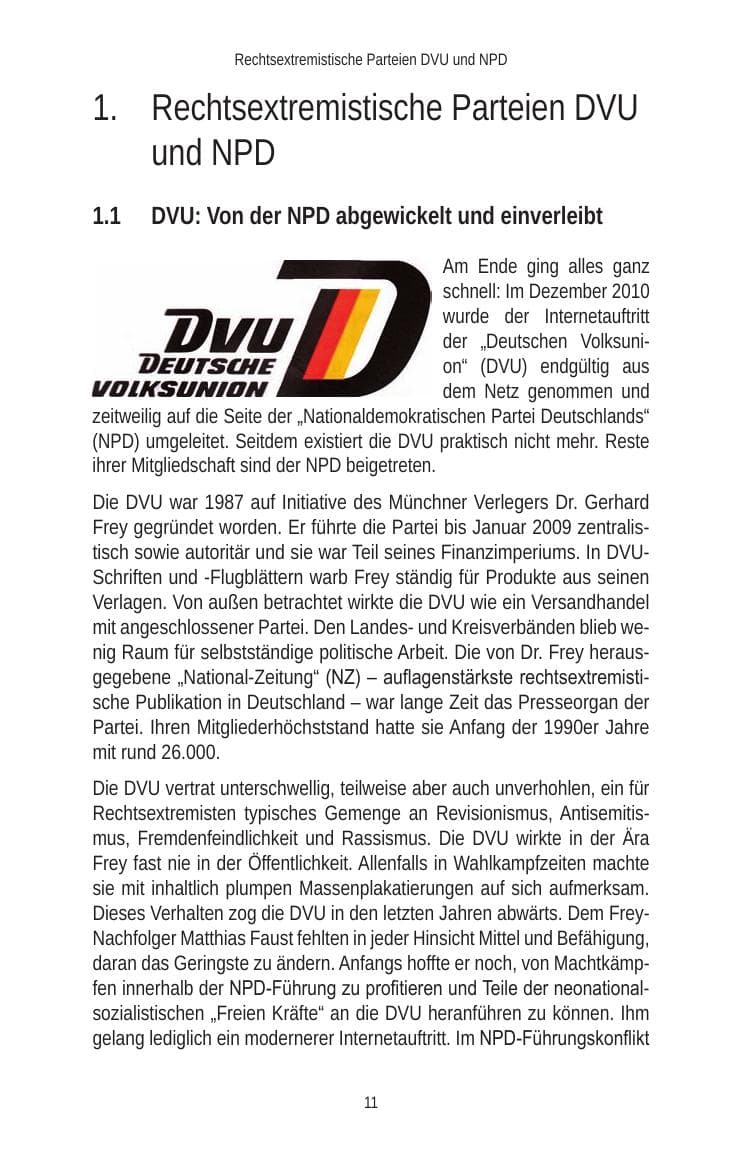 Seite 13 des Verfassungsschutzbericht 2010 Brandenburg
