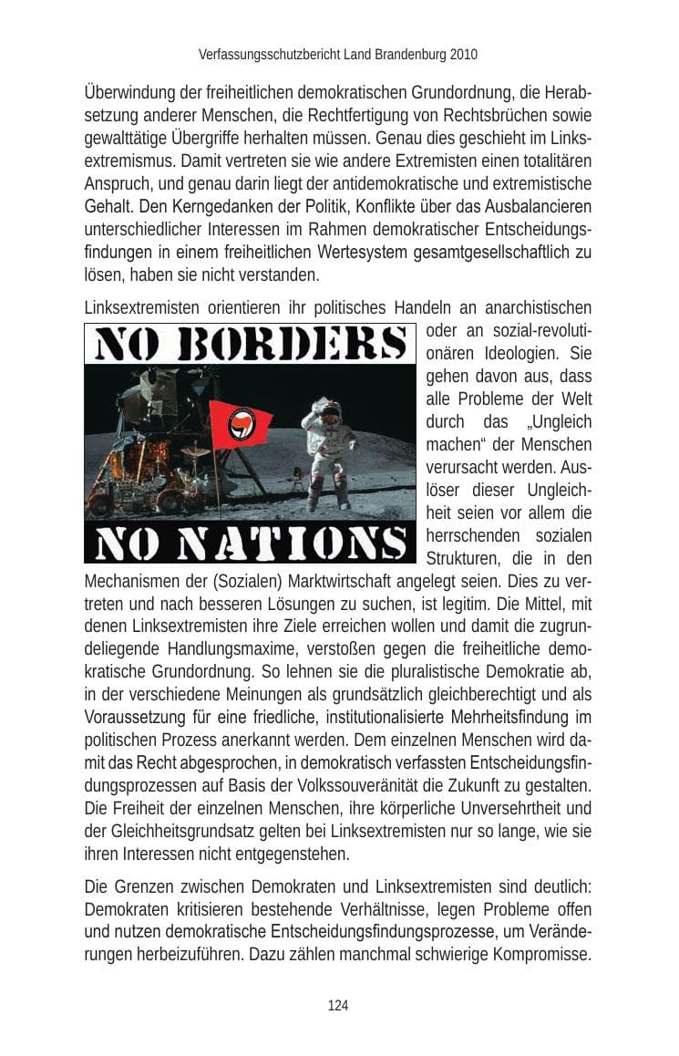 Seite 126 des Verfassungsschutzbericht 2010 Brandenburg