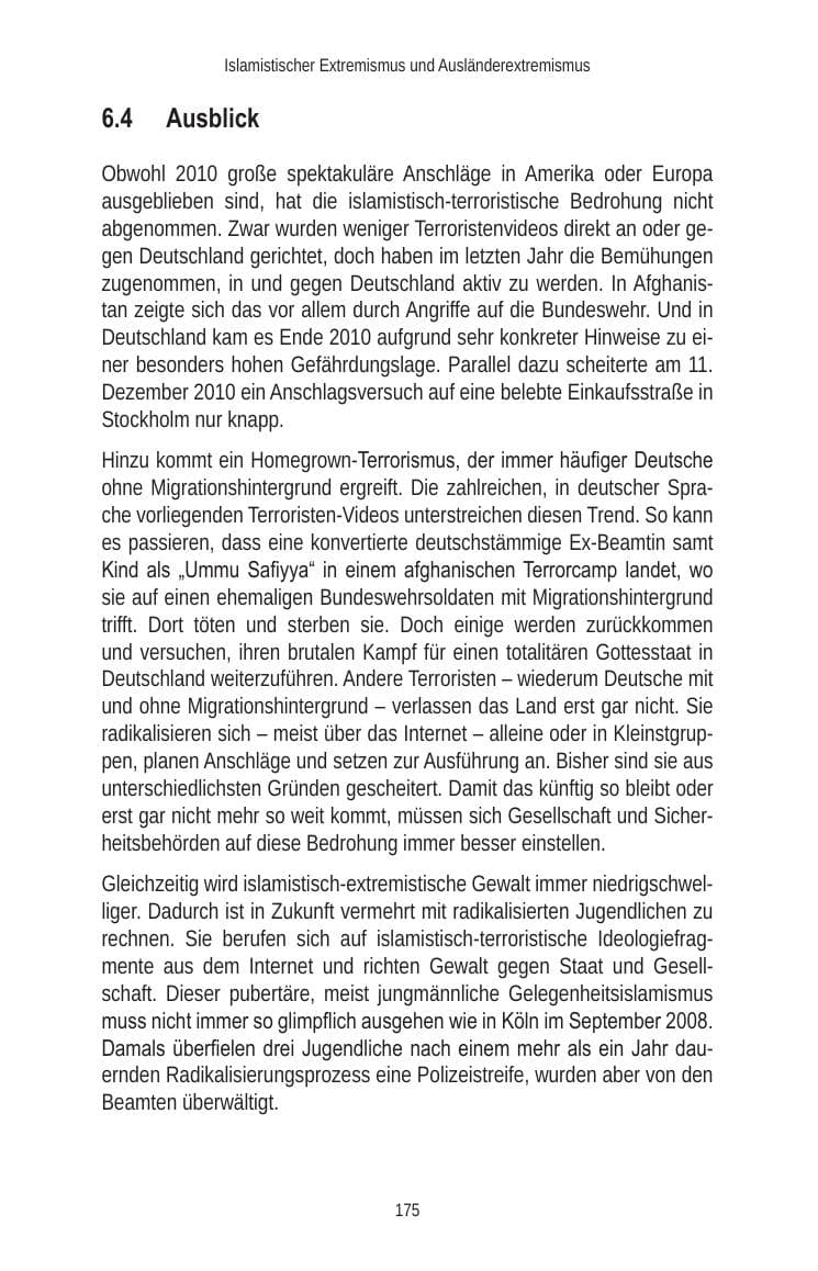 Seite 175 des Verfassungsschutzbericht 2010 Brandenburg