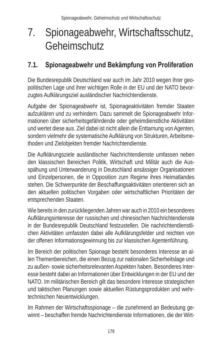 Seite 179 des Verfassungsschutzbericht 2010 Brandenburg