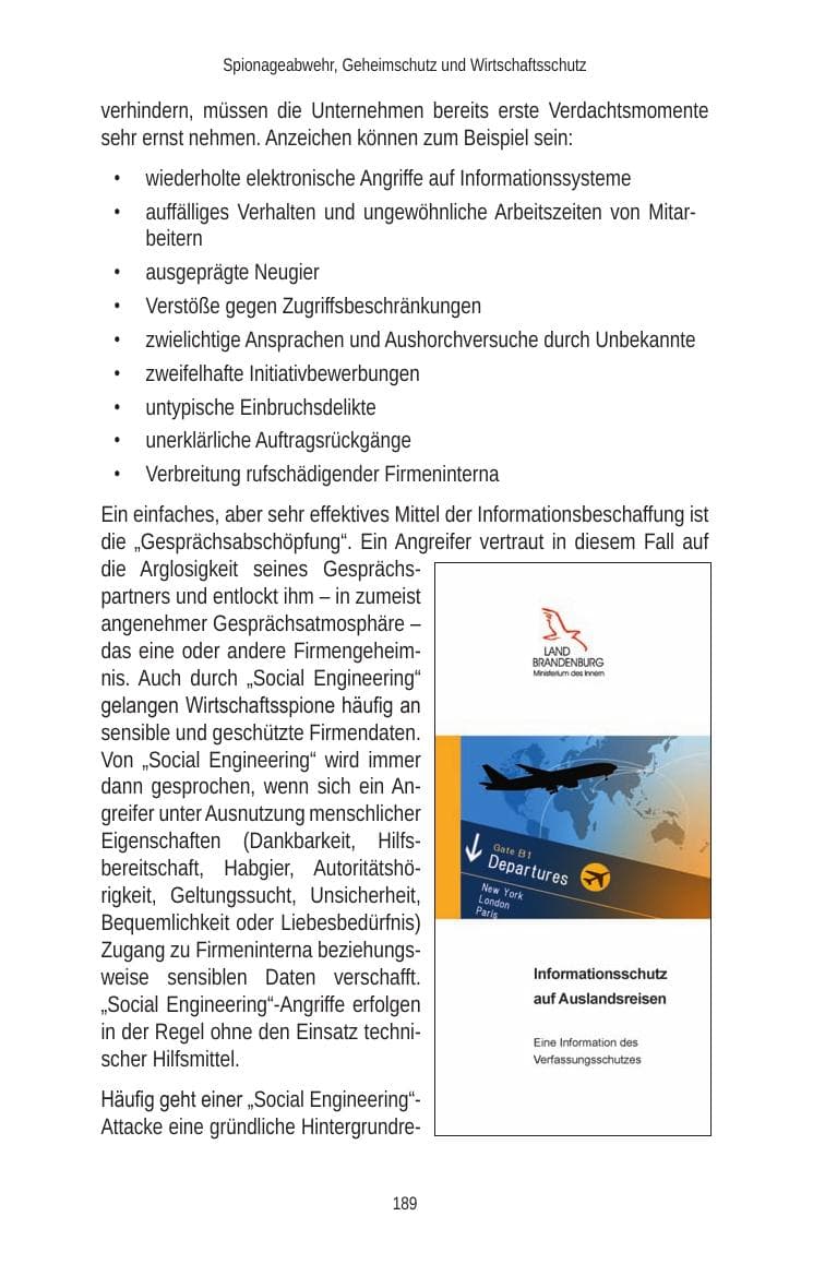 Seite 189 des Verfassungsschutzbericht 2010 Brandenburg