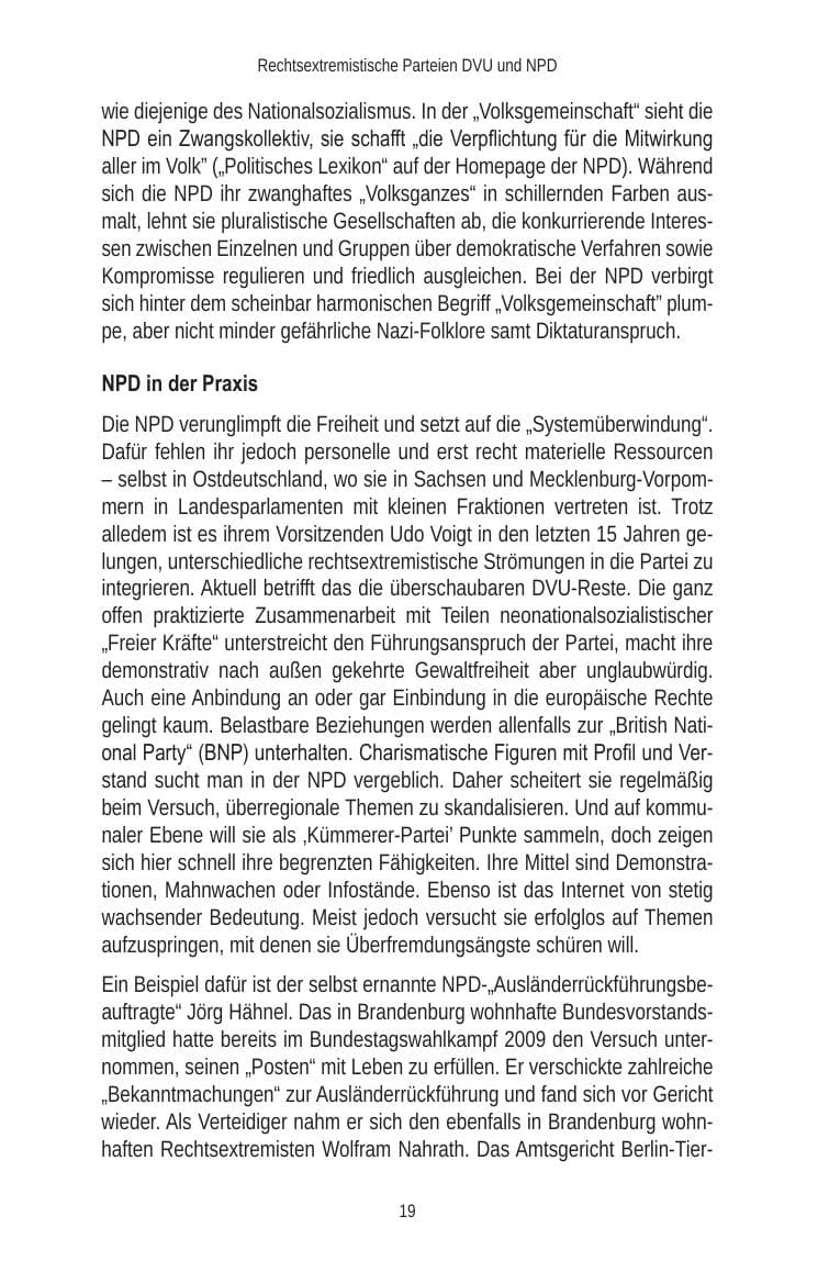 Seite 21 des Verfassungsschutzbericht 2010 Brandenburg