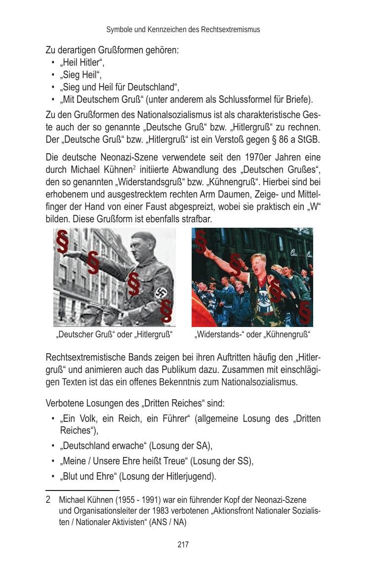 Seite 217 des Verfassungsschutzbericht 2010 Brandenburg