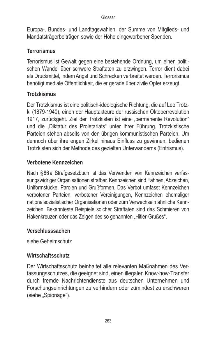 Seite 263 des Verfassungsschutzbericht 2010 Brandenburg