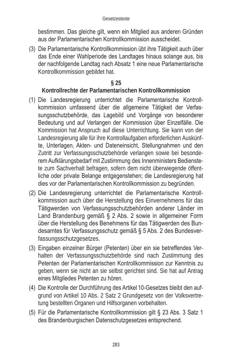 Seite 283 des Verfassungsschutzbericht 2010 Brandenburg