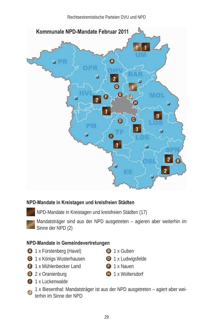 Seite 31 des Verfassungsschutzbericht 2010 Brandenburg