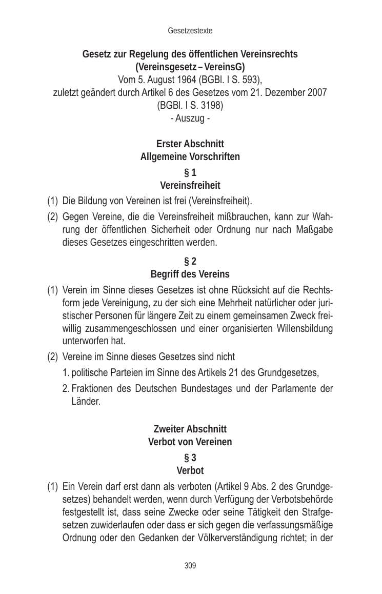 Seite 309 des Verfassungsschutzbericht 2010 Brandenburg