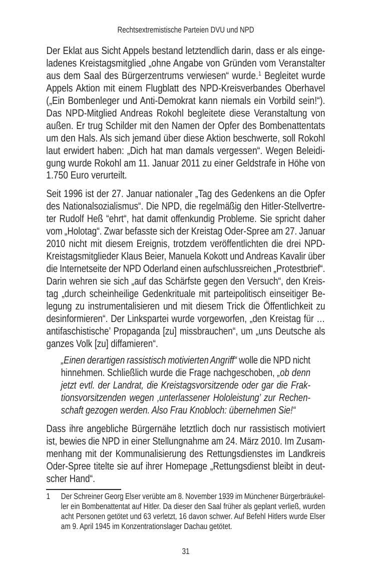 Seite 33 des Verfassungsschutzbericht 2010 Brandenburg