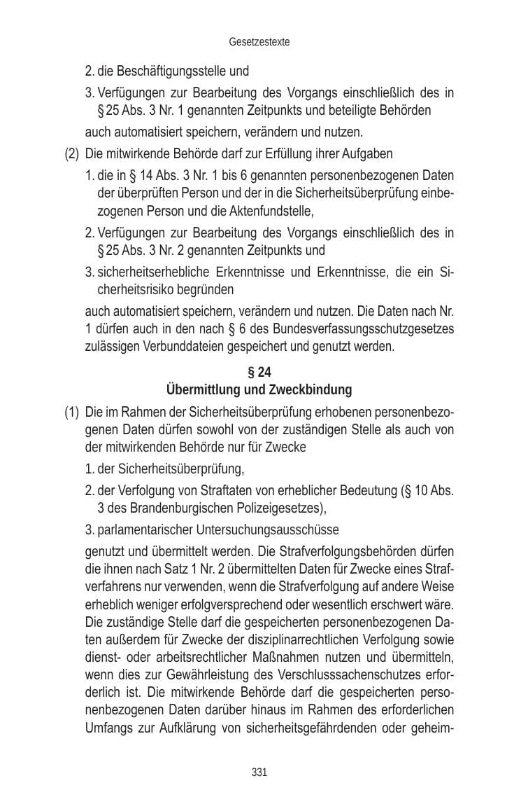 Seite 331 des Verfassungsschutzbericht 2010 Brandenburg