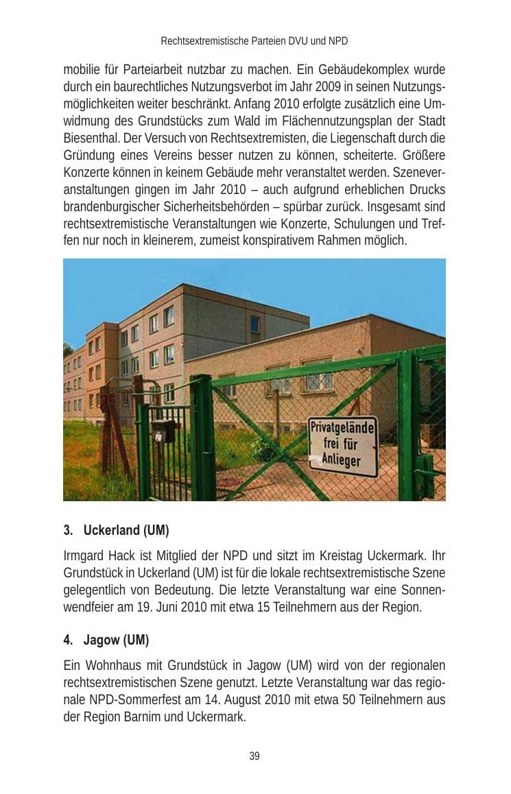 Seite 41 des Verfassungsschutzbericht 2010 Brandenburg