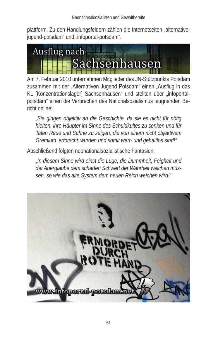Seite 53 des Verfassungsschutzbericht 2010 Brandenburg