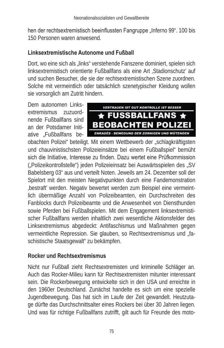 Seite 77 des Verfassungsschutzbericht 2010 Brandenburg