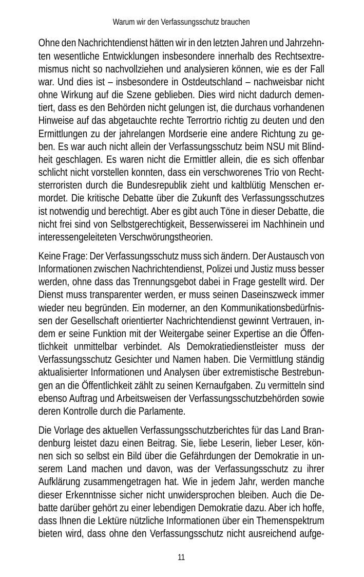 Seite 11 des Verfassungsschutzbericht 2012 Brandenburg