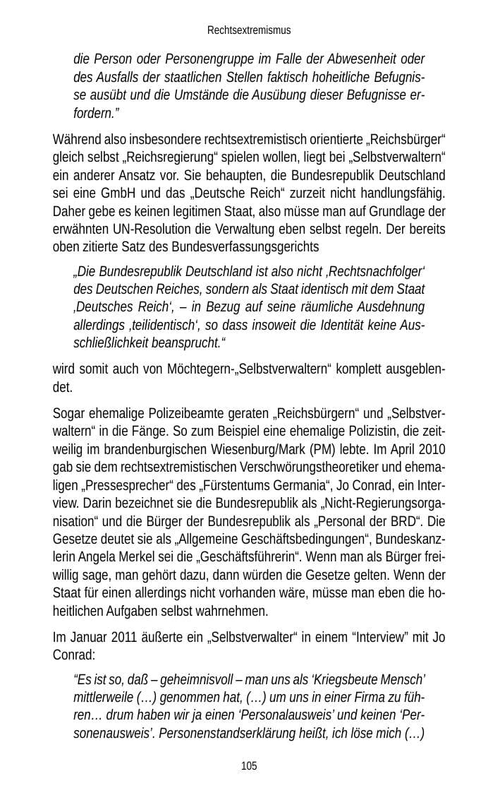 Seite 105 des Verfassungsschutzbericht 2012 Brandenburg