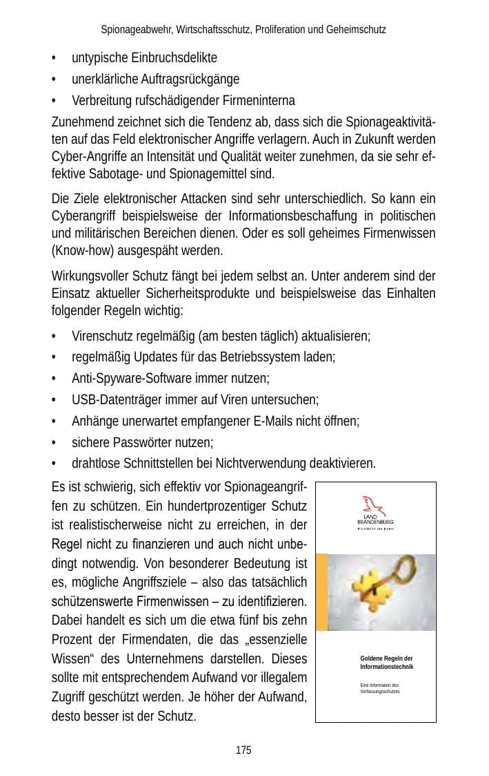 Seite 175 des Verfassungsschutzbericht 2012 Brandenburg