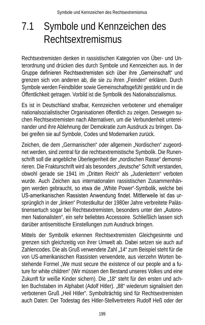 Seite 199 des Verfassungsschutzbericht 2012 Brandenburg