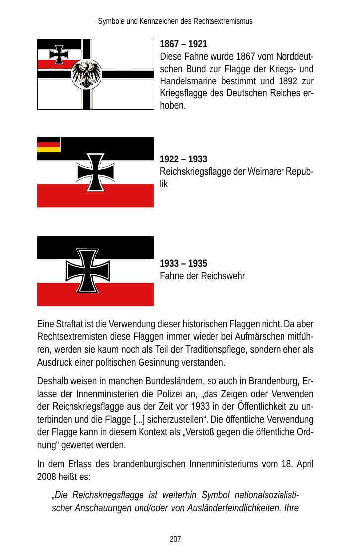 Seite 207 des Verfassungsschutzbericht 2012 Brandenburg
