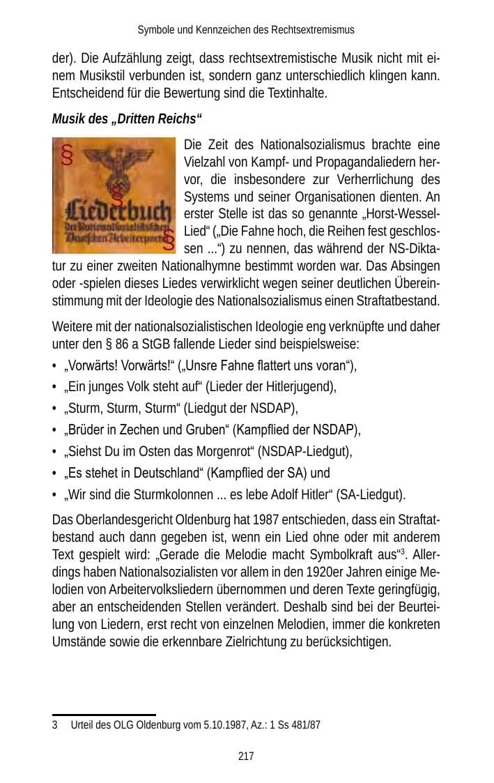Seite 217 des Verfassungsschutzbericht 2012 Brandenburg