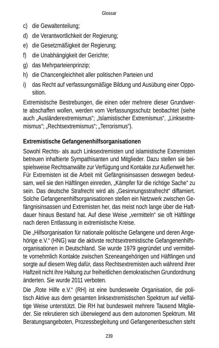 Seite 239 des Verfassungsschutzbericht 2012 Brandenburg