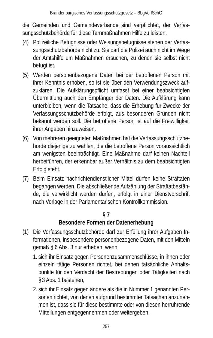 Seite 257 des Verfassungsschutzbericht 2012 Brandenburg