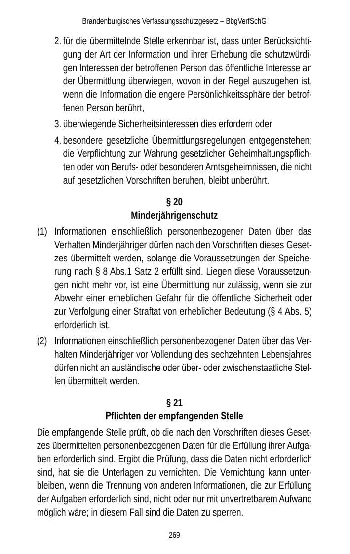 Seite 269 des Verfassungsschutzbericht 2012 Brandenburg