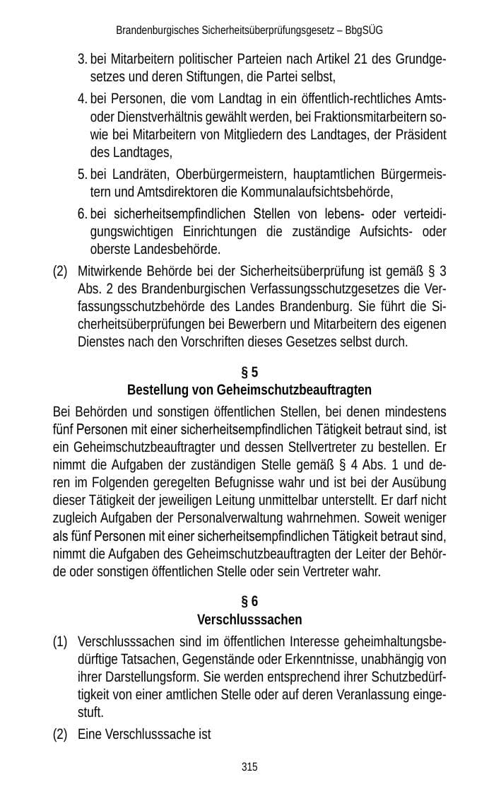 Seite 315 des Verfassungsschutzbericht 2012 Brandenburg