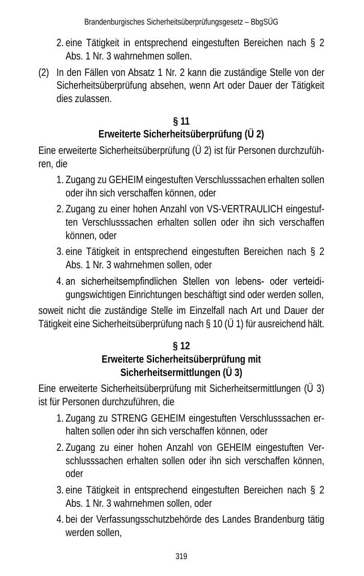 Seite 319 des Verfassungsschutzbericht 2012 Brandenburg