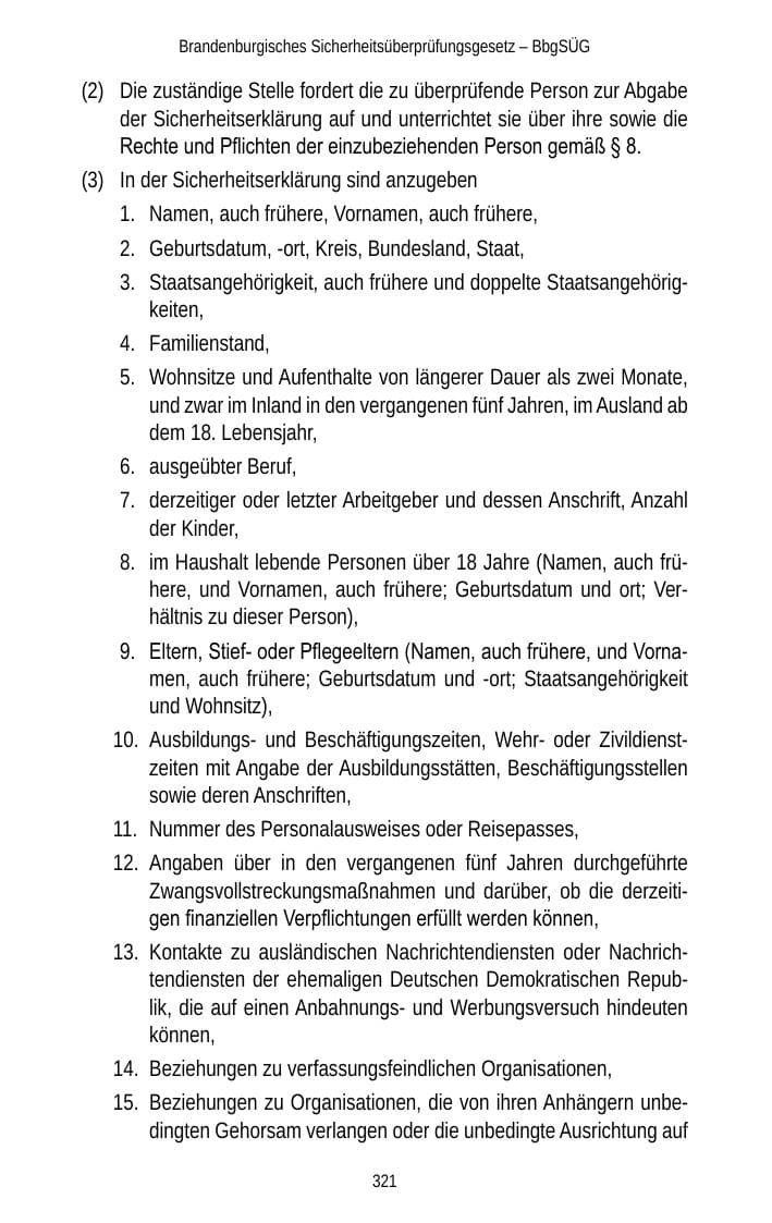 Seite 321 des Verfassungsschutzbericht 2012 Brandenburg