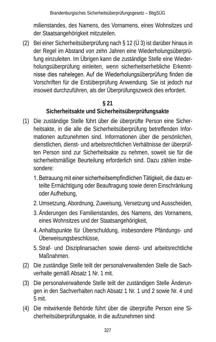 Seite 327 des Verfassungsschutzbericht 2012 Brandenburg